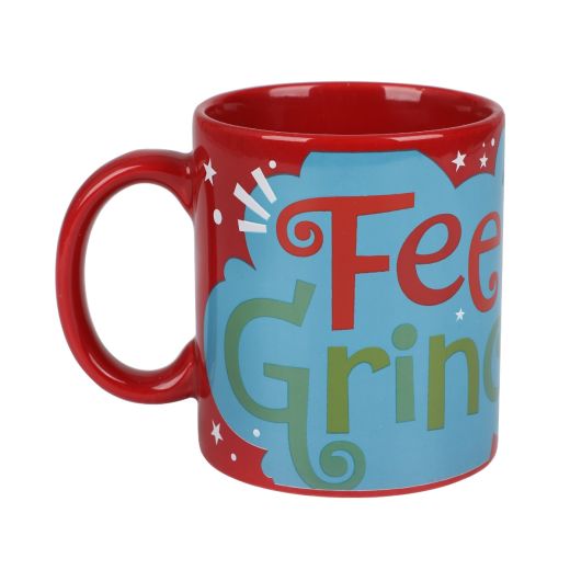 THE GRINCH - Feelin Grinchy Red Holiday Can Shaped Ceramic