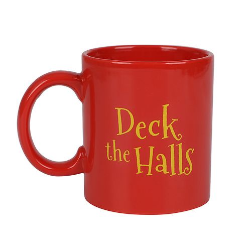 THE GRINCH -  Face Deck the Halls Red 16 ounce Ceramic