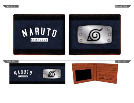 Naruto Shippuden Hidden Leaf Village Faux Leather Bifold Wallet