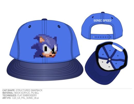 Sega Sonic the Hedgehog Pixelated Snapback Hat