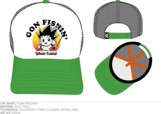 Hunter x Hunter Gon Fishin' Whale Island Chibi Snapback Trucker Hat