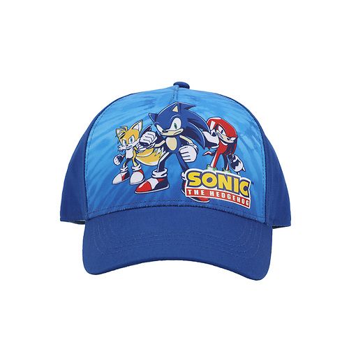 SEGA - KNUCKLES & TAILS GROUP ART ON SUBLIMATED CROWN WITH HEAT TRANSFER LOGO
