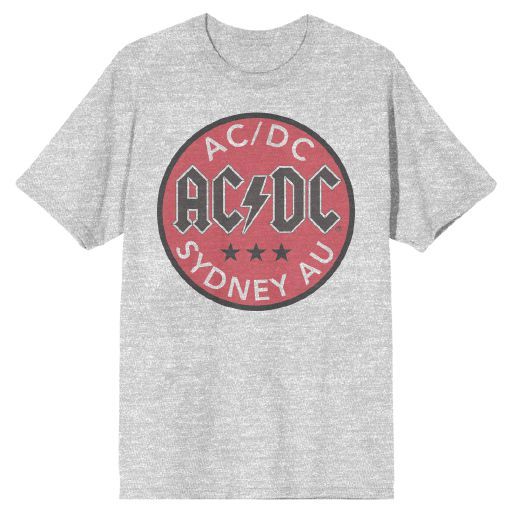 ACDC - Circle Logo Sydney AU Mens Heather Grey Tee