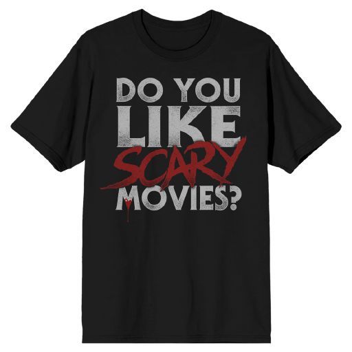 SCREAM - Do You Like Scary Movies Mens Black Tee