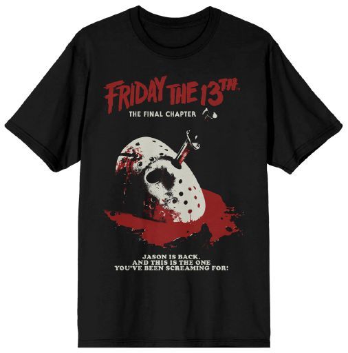 FRIDAY THE 13TH - Final Chapter Poster Mens Black Tee