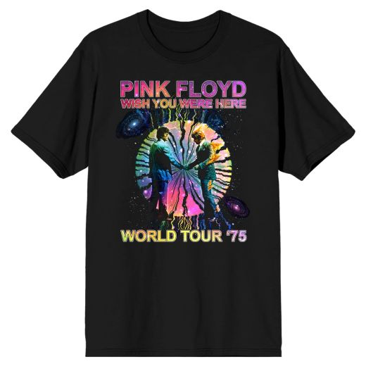 PINK FLOYD - World Tour 75 Mens Black Tee