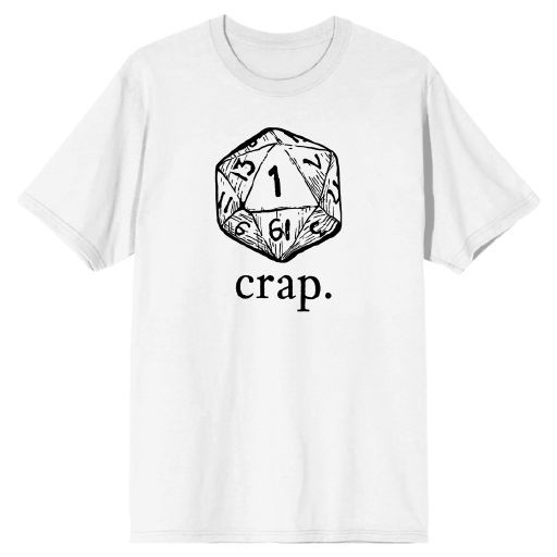 DUNGEONS AND DRAGONS - Craps Men's White Tee PPK (S-1,M-2,L-2,XL-2,XXL-1)
