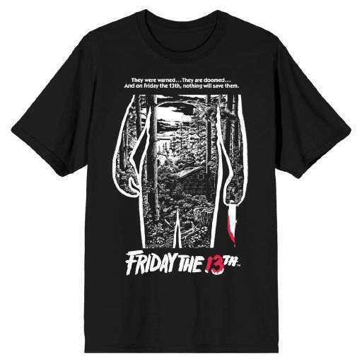 FRIDAY THE 13TH - They Were Warned Mens Black Tee