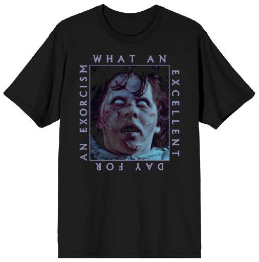 THE EXORCIST - What an Excellent Day for an Excorcism Mens Black Tee