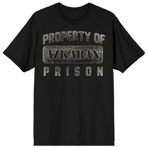 HARRY POTTER - Property of Azkaban Prison Mens Black Tee