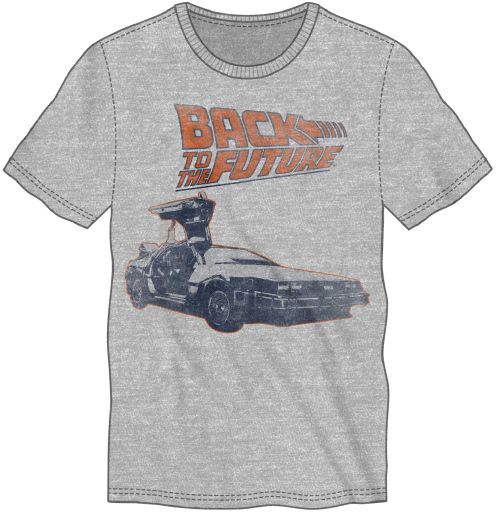 Back To the Future - BACK TO THE FUTURE RETRO MENS ATH HTR TEE PPK (S-1,M-2,L-2,XL-2,XXL-1)