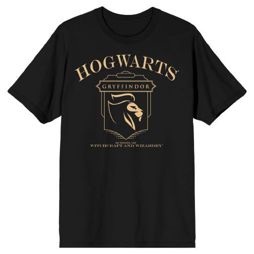 HARRY POTTER - Hogwarts Gryffindor Mens Black Tee