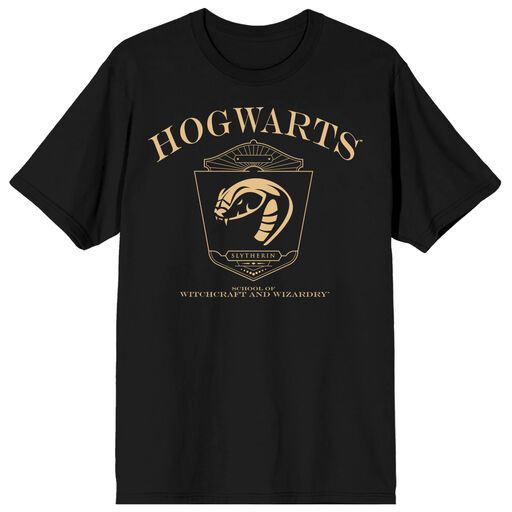 HARRY POTTER - Hogwarts Slytherin Mens Black Tee