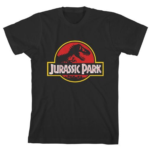 Jurassic Park- Jurassic Park Logo on Boys Black T-Shirt PPK (XS-1,S-2,M-2,L-2,XL-1)