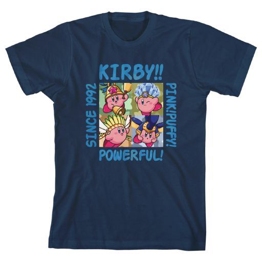 KIRBY - Anime Four Character Youth Blue Tee