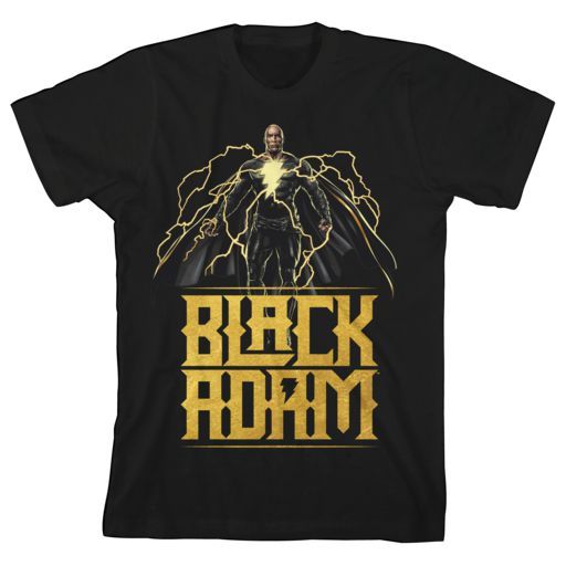 DC Comics Black Adam Lightning Black T-Shirt