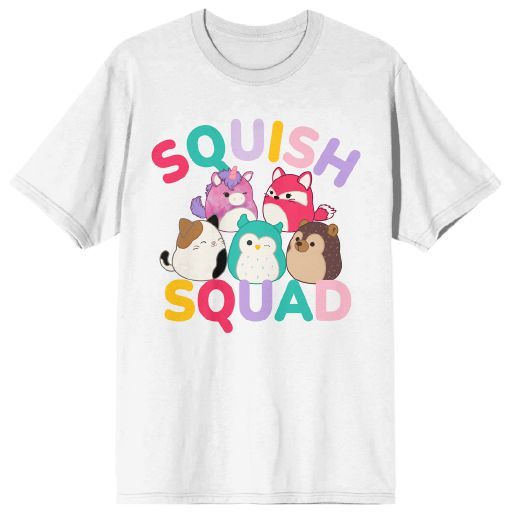 Squishmallows Squish Squad Characters Womans White T-Shirt