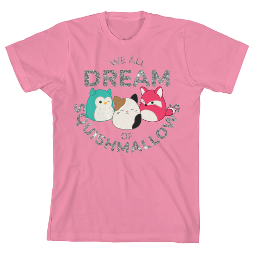 SQUISH MALLOWS - We All Dream of Squishmallows Girls Tee PPK (XS-1,S-2,M-2,L-2,XL-1)