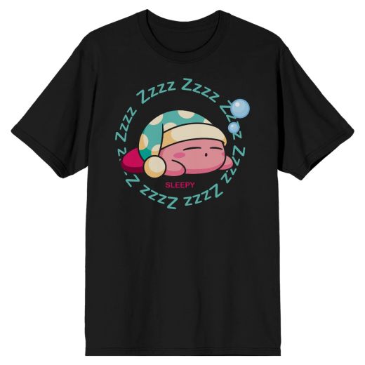 Kirby Sleepy ZZZ Black T-Shirt