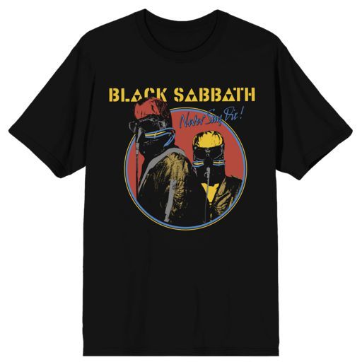 BLACK SABBATH - Never Say Die Mens Black Tee