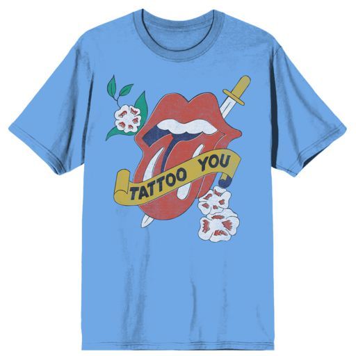 ROLLING STONES - Music Roster Tattoo You Mens Light Blue Tee