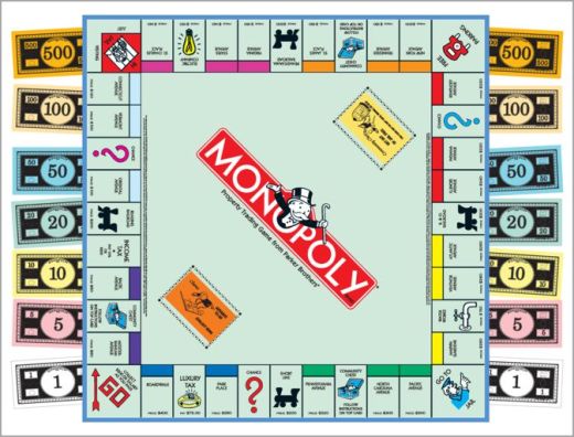 Monopoly Board Game Cash Dish Drying Towel
