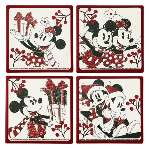 Disney - Mickey & Minnie - Couple Santa Ceramic Coaster
