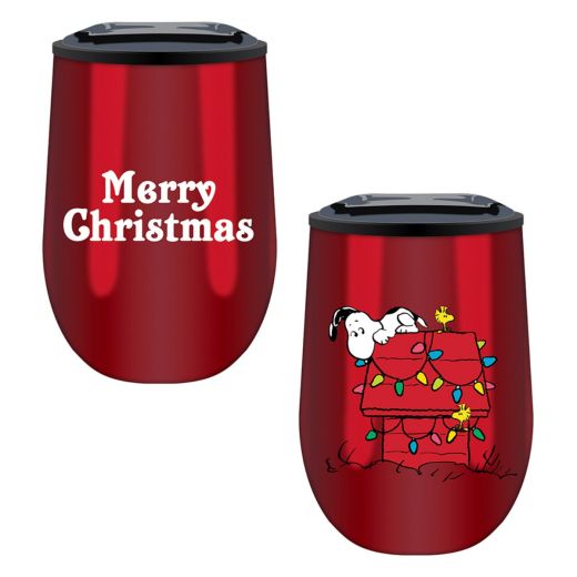 Peanuts Snoopy Christmas Holiday Stainless Steel Tumbler