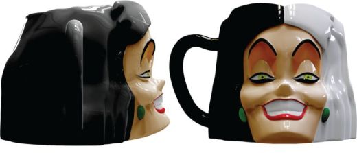 Disney Cruella De Vil Sculpted Big Face 16 Oz Mug