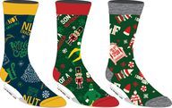 Elf Socks Quotes Christmas Themed 3 Pack Socks