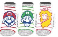 Super Mario Bros Luigi Peach Womens 3 Pack Ankle Socks