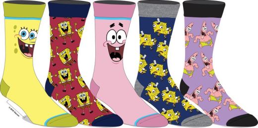 SpongeBob SquarePants Patrick 5 Pack Crew Socks