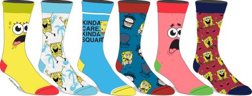 SpongeBob SquarePants Patrick 6 Pack Crew Socks