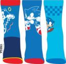 Sega Sonic The Hedgehog Kids 3 Pack Socks