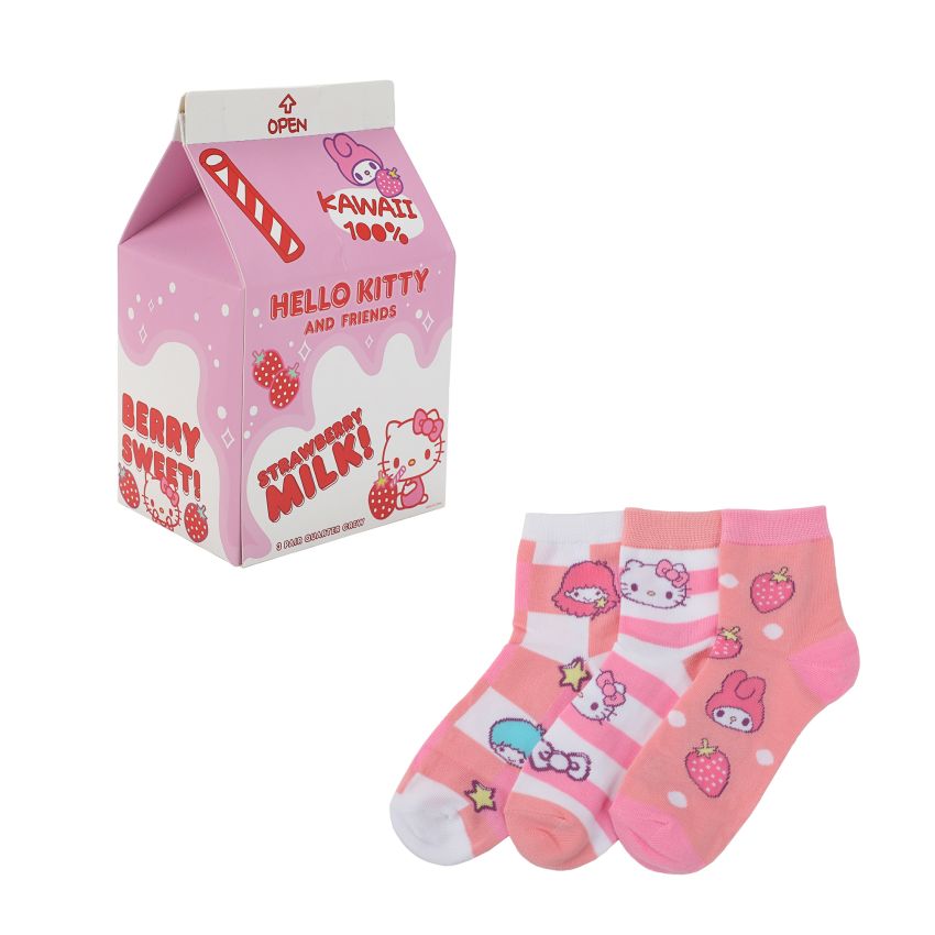 Hello Kitty Sanrio Calendario Avvento 2025 con 24 Paia Calzini Bambina e Ragazza Donna, 33-40, Calze Colorate, Regali Anime Kuromi Cinnamoroll
